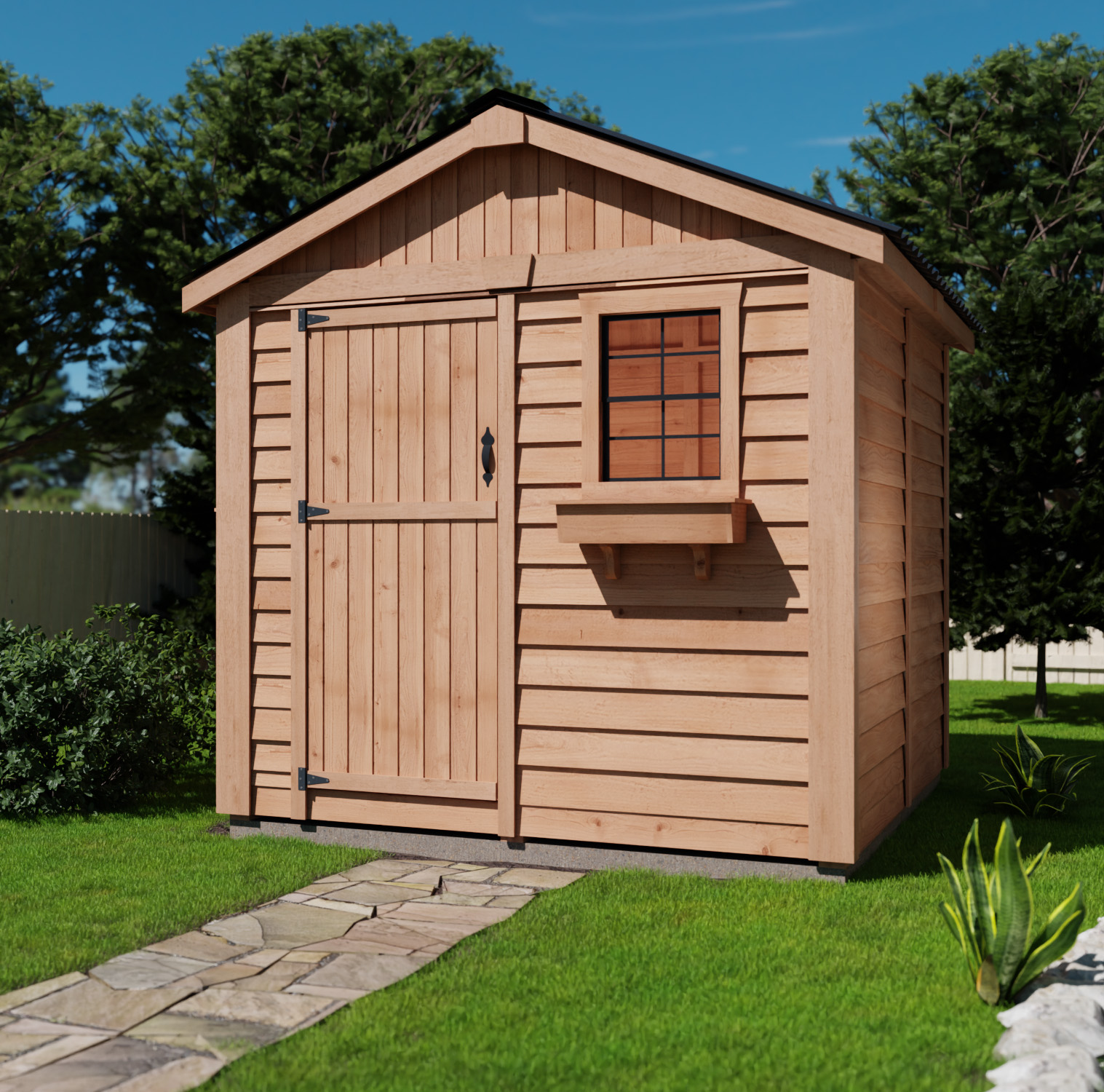 Gardener 8 x 8 Cedar Metal Roof OLT 2