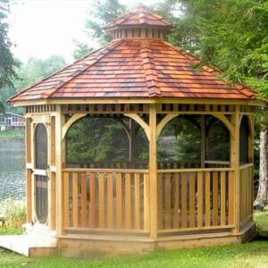 Screened Gazebo Kits, Octagon - Outdoor Living Today