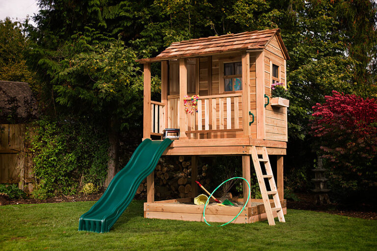 DIY Playhouses | Little Cedar Sandbox Playhouse - 6'x6' - Outdoor ...