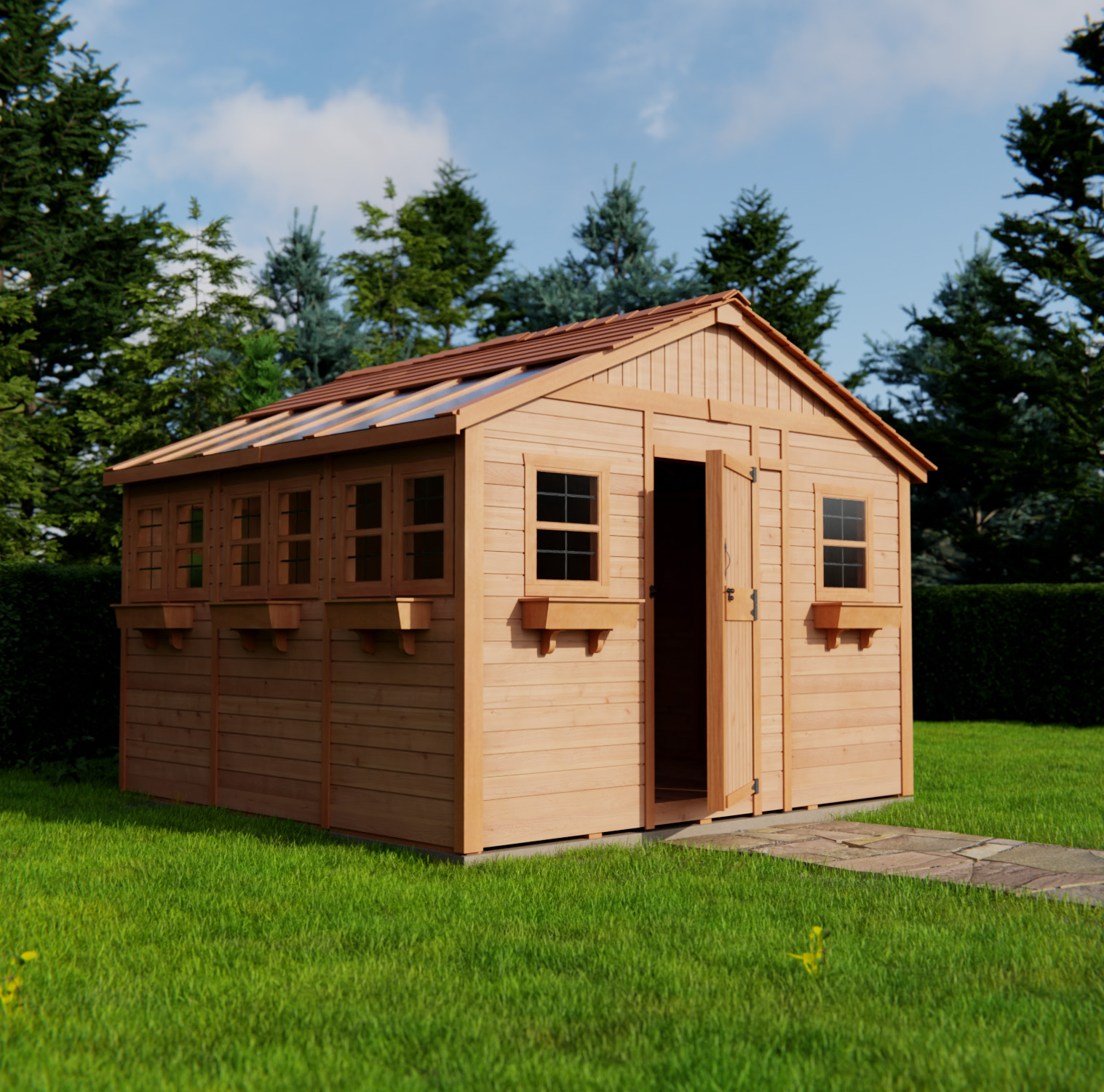 Outdoor Living Today SSGS1212 Sunshed Garden Shed, 12' x 12