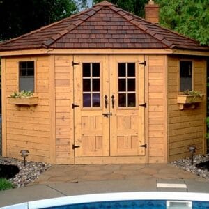 5 Sided Shed | 9x9 Penthouse, Garden, Corner Shed - Outdoor Living Today