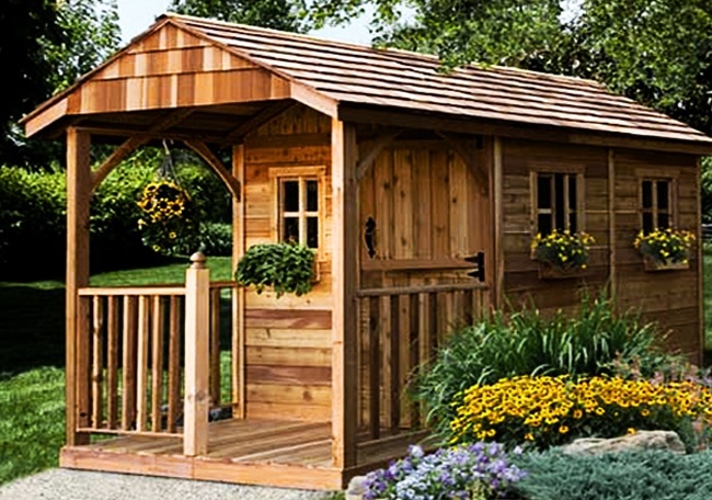 Backyard Sheds 8x12 Santa Rosa Garden, Outdoor Wooden Sheds With Porch