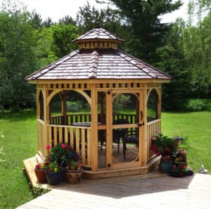 Backyard Gazebo Screen Kit for 10' Octagon Gazebo - Outdoor Living Today