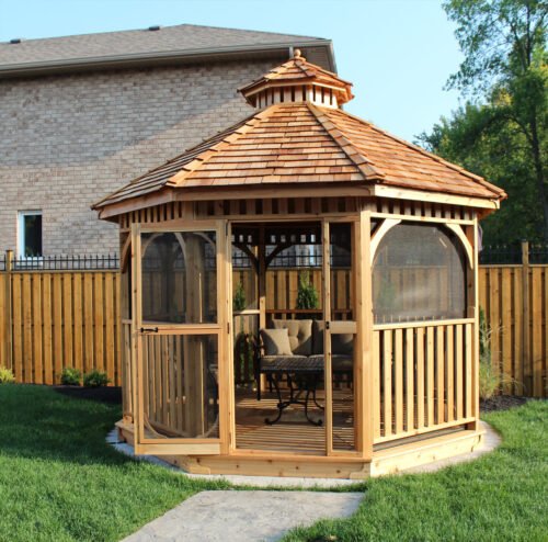 Backyard Gazebo Screen Kit for 10' Octagon Gazebo - Outdoor Living Today