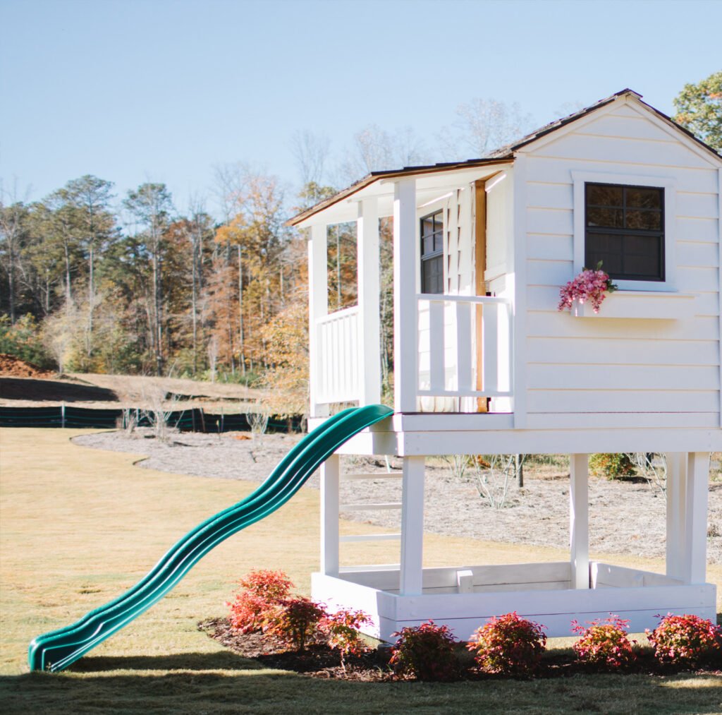 Little Cedar Sandbox Playhouse - 6'x6' - Outdoor Living Today