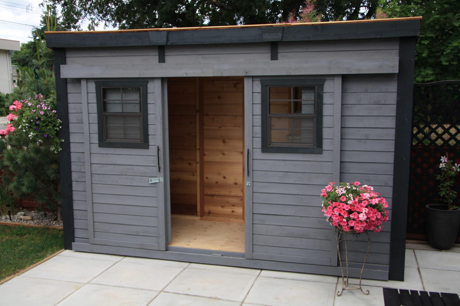 Gardensaver 12x4 With Sliding Doors Olt, Outdoor Barn Doors For Shed