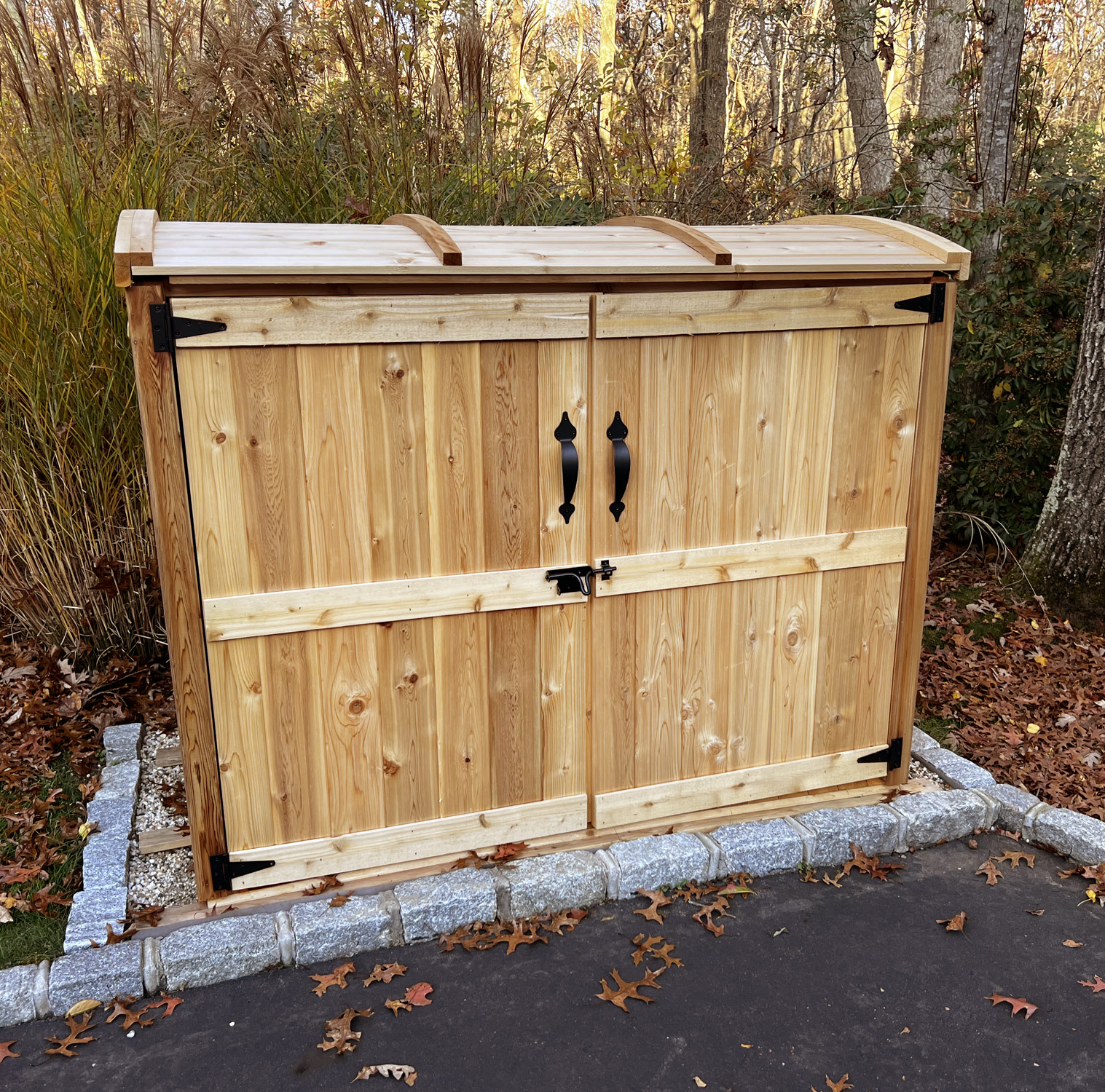 Step2 Lakewood Dark Cedar Outdoor Patio and Exterior Garbage Can