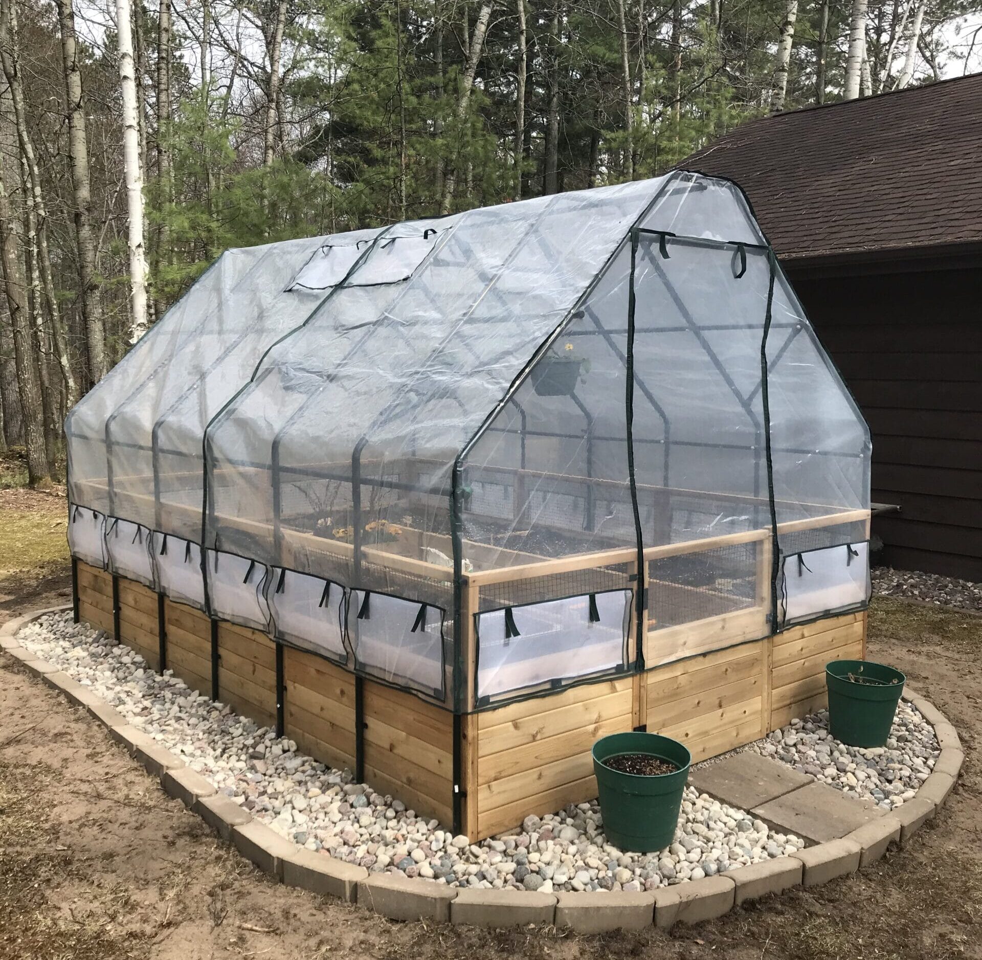 Raised Garden Bed with Greenhouse Cover 8x12D. Nycz 1 scaled