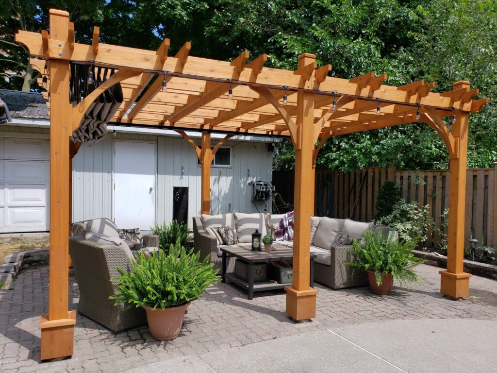 S. Harrison 12x16 Pergola with Retractable Canopy OLT 5